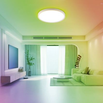 Immax NEO 07169-W60 - LED RGB+CCT Stmívatelné stropní svítidlo NEO LITE TUDO 65W/230V 2700-6500K Wi-Fi Tuya + dálkové ovládání bílá