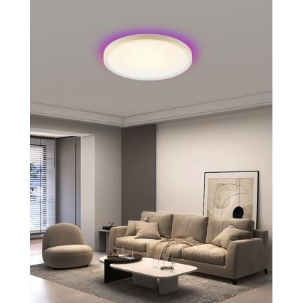 Immax NEO 07169-W60 - LED RGB+CCT Stmívatelné stropní svítidlo NEO LITE TUDO 65W/230V 2700-6500K Wi-Fi Tuya + dálkové ovládání bílá