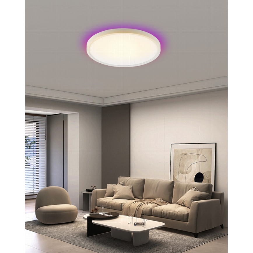 Immax NEO 07169-W60 - LED RGB+CCT Stmívatelné stropní svítidlo NEO LITE TUDO 65W/230V 2700-6500K Wi-Fi Tuya + dálkové ovládání bílá