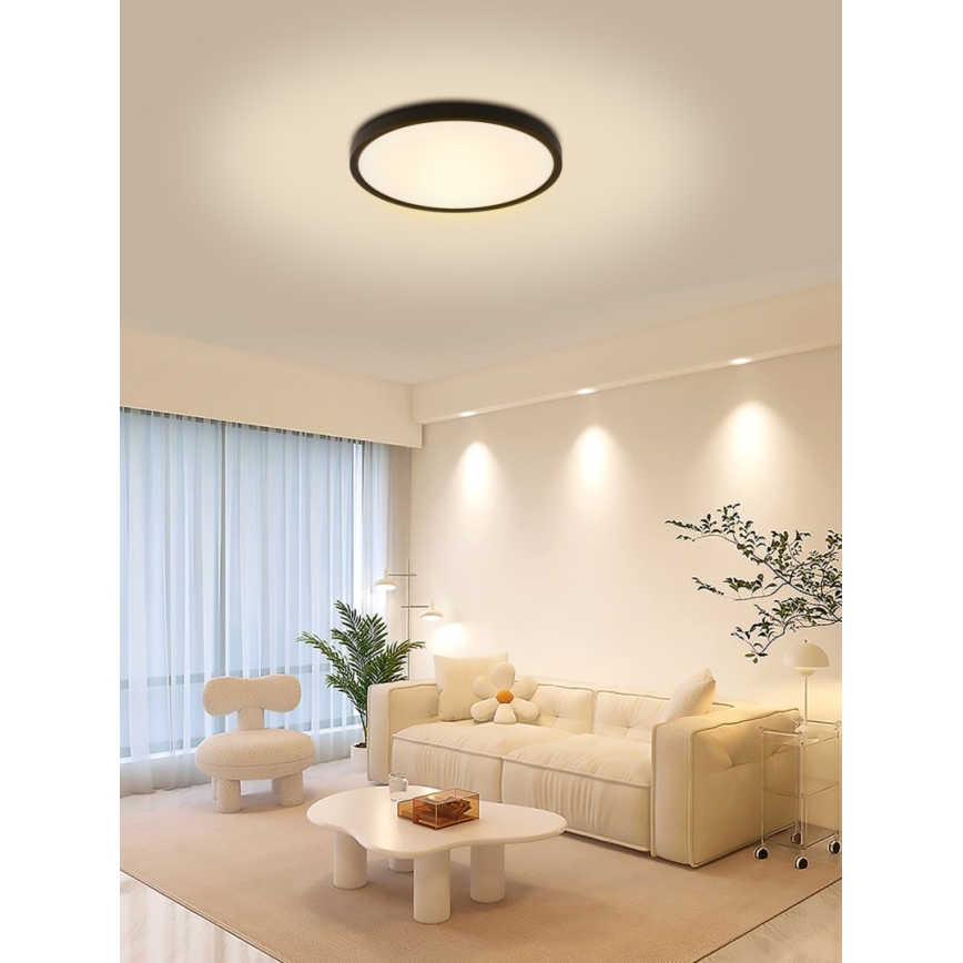 Immax NEO 07170-B60 - LED RGB+CCT Stmívatelné stropní svítidlo NEO LITE TUDO LED/65W/230V 2700-6500K Wi-Fi Tuya černá + dálkové ovládání