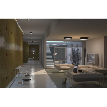 Immax NEO 07203L-LED Stmívatelné stropní svítidlo RONDATE 65W/230V 3000-6000K Tuya černá + dálkové ovládání