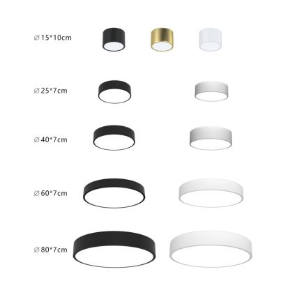 Immax NEO 07203L-LED Stmívatelné stropní svítidlo RONDATE 65W/230V 3000-6000K Tuya černá + dálkové ovládání