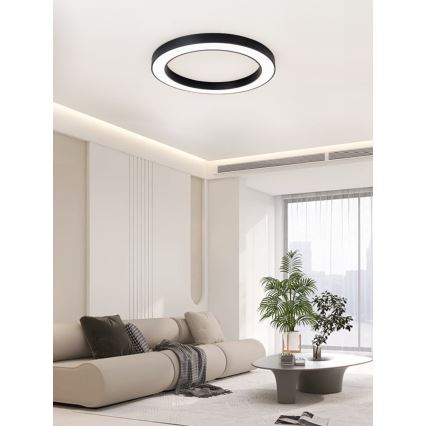 Immax NEO 07210L - LED Stmívatelné stropní svítidlo PASTEL LED/68W/230V 95 cm černá Tuya + dálkové ovládání