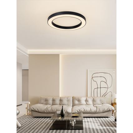 Immax NEO 07210L - LED Stmívatelné stropní svítidlo PASTEL LED/68W/230V 95 cm černá Tuya + dálkové ovládání