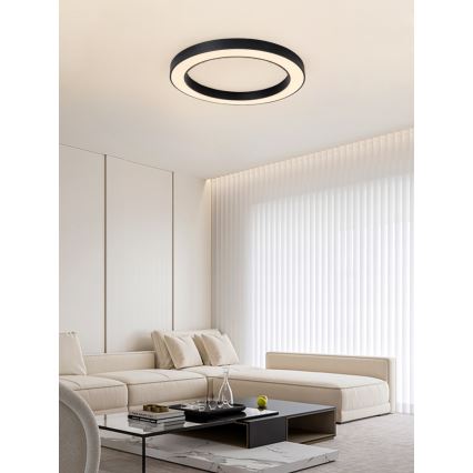 Immax NEO 07210L - LED Stmívatelné stropní svítidlo PASTEL LED/68W/230V 95 cm černá Tuya + dálkové ovládání