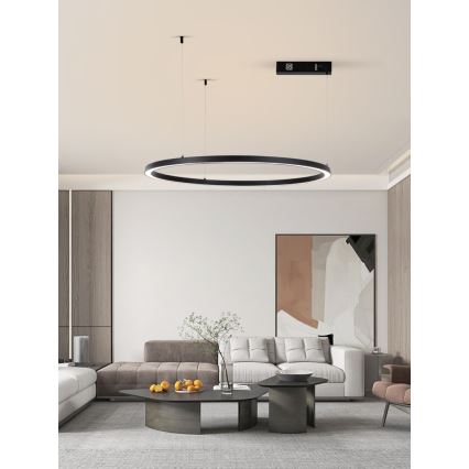 Immax NEO 07215L - LED Stmívatelný lustr na lanku FINO LED/60W/230V 80 cm černá Tuya + dálkové ovládání