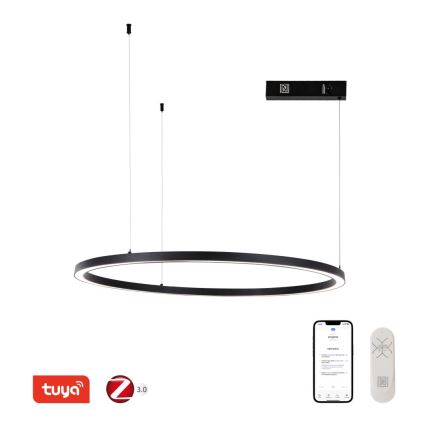 Immax NEO 07215L - LED Stmívatelný lustr na lanku FINO LED/60W/230V 80 cm černá Tuya + dálkové ovládání