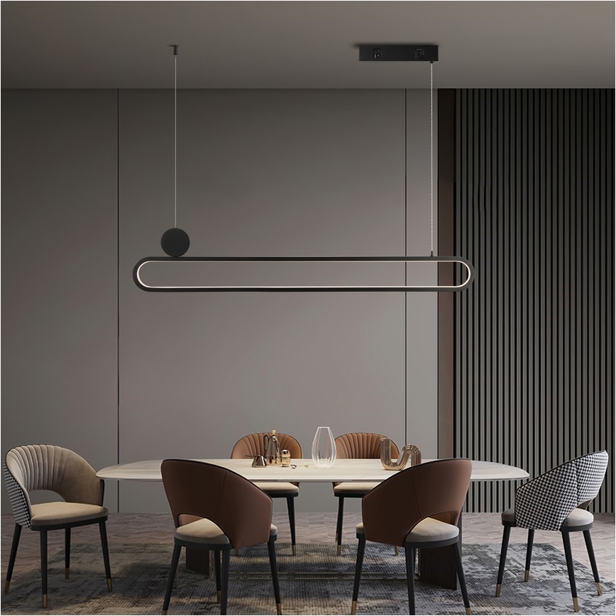 Immax NEO 07231L - LED Stmívatelný lustr na lanku NEO LITE OVALE LED/50W/230V 2700-6500K Wi-Fi Tuya + dálkové ovládání
