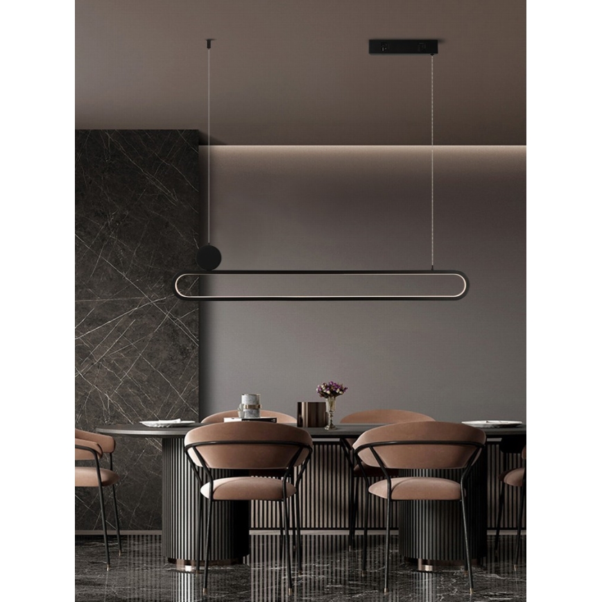 Immax NEO 07231L - LED Stmívatelný lustr na lanku NEO LITE OVALE LED/50W/230V 2700-6500K Wi-Fi Tuya + dálkové ovládání