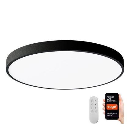 Immax NEO 07249L - LED Stmívatelné stropní svítidlo NEO LITE SEMPLICI LED/48W/230V 3000-6000K Wi-Fi Tuya černá + dálkové ovládání