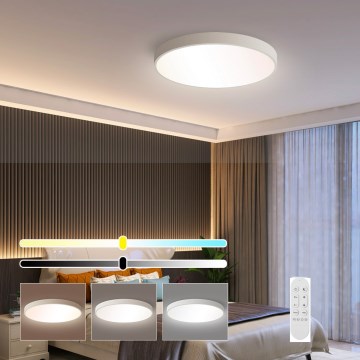Immax NEO 07251L - LED Stmívatelné stropní svítidlo NEO LITE SEMPLICI LED/36W/230V 3000-6000K pr. 40 cm Wi-Fi Tuya bílá + dálkové ovládání