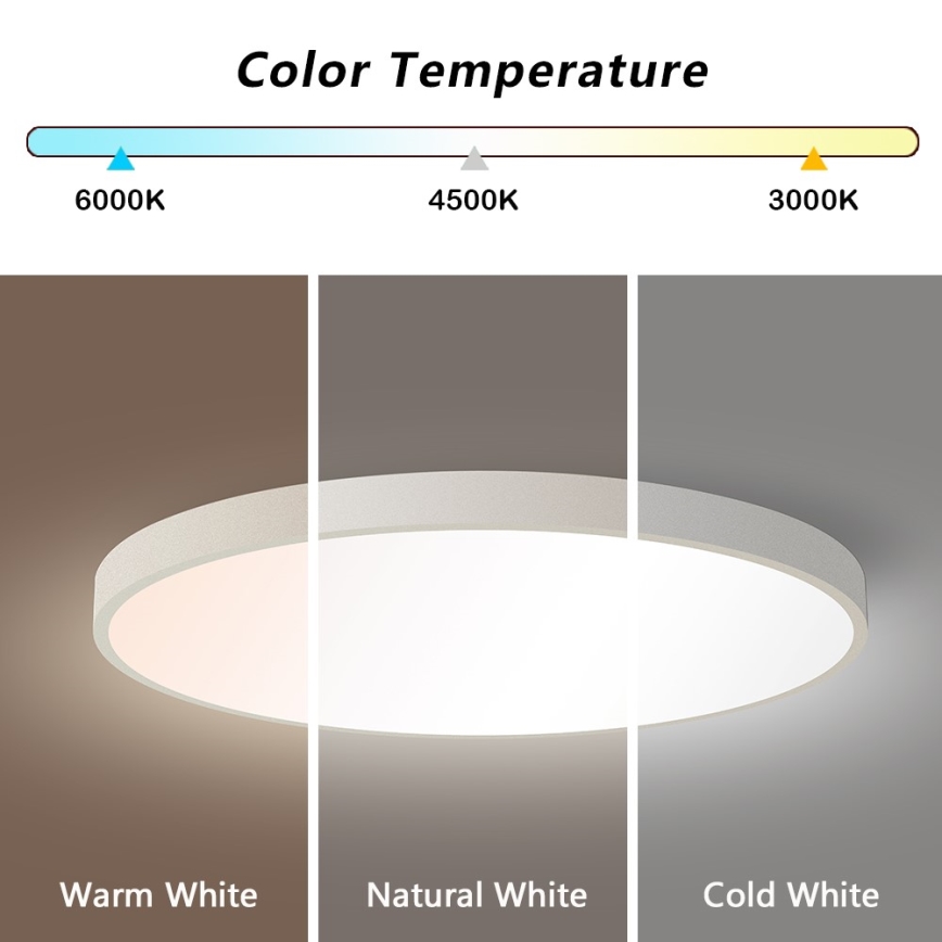 Immax NEO 07253L - LED Stmívatelné stropní svítidlo NEO LITE SEMPLICI LED/60W/230V 3000-6000K Wi-Fi Tuya bílá + dálkové ovládání