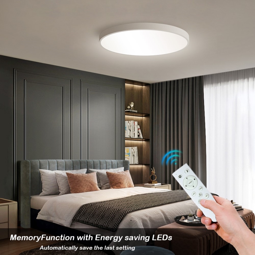 Immax NEO 07253L - LED Stmívatelné stropní svítidlo NEO LITE SEMPLICI LED/60W/230V 3000-6000K Wi-Fi Tuya bílá + dálkové ovládání