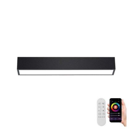 Immax NEO 07254L - LED Stmívatelné stropní svítidlo NEO LITE LUNGO LED/20W/230V 3000-6000K Wi-Fi Tuya černá + dálkové ovládání