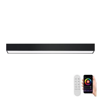 Immax NEO 07255L - LED Stmívatelné stropní svítidlo NEO LITE LUNGO LED/20W/230V 3000-6000K Wi-Fi Tuya černá + dálkové ovládání