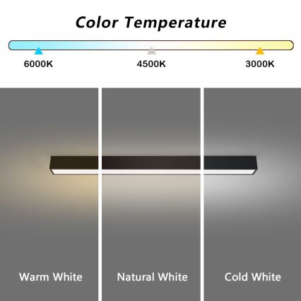 Immax NEO 07255L - LED Stmívatelné stropní svítidlo NEO LITE LUNGO LED/20W/230V 3000-6000K Wi-Fi Tuya černá + dálkové ovládání