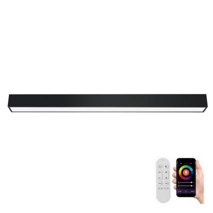 Immax NEO 07256L - LED Stmívatelné stropní svítidlo NEO LITE LUNGO LED/38W/230V 3000-6000K Wi-Fi Tuya černá + dálkové ovládání