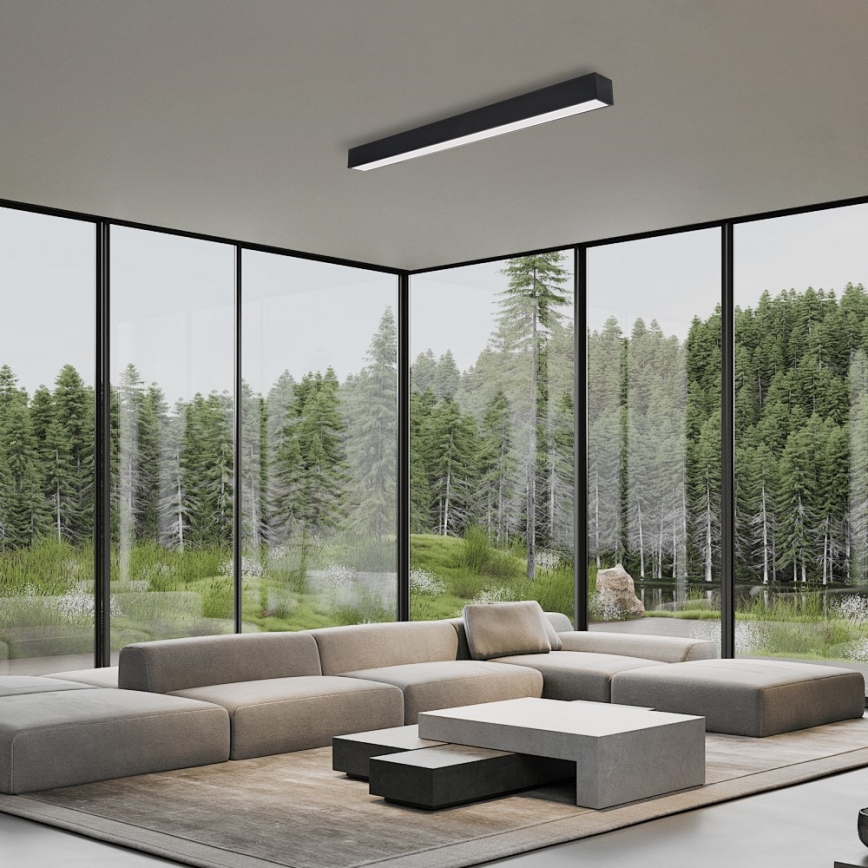 Immax NEO 07256L - LED Stmívatelné stropní svítidlo NEO LITE LUNGO LED/38W/230V 3000-6000K Wi-Fi Tuya černá + dálkové ovládání