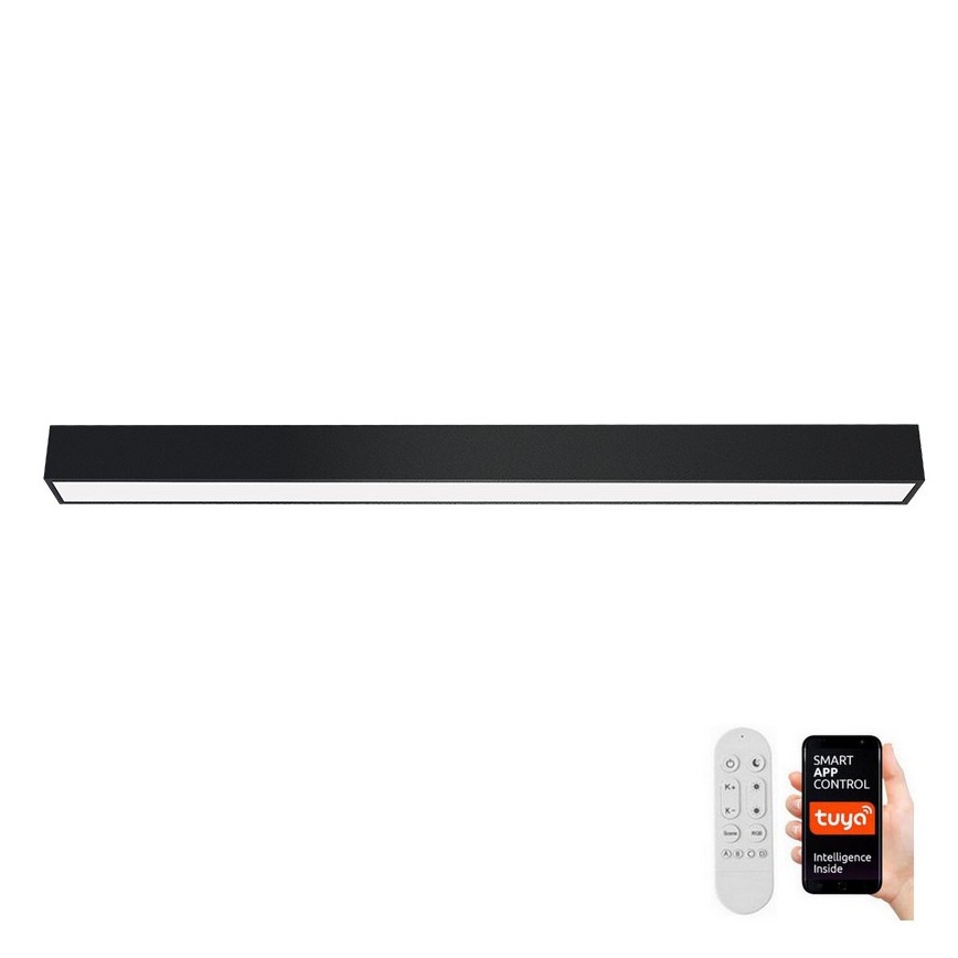 Immax NEO 07256L - LED Stmívatelné stropní svítidlo NEO LITE LUNGO LED/38W/230V 3000-6000K Wi-Fi Tuya černá + dálkové ovládání