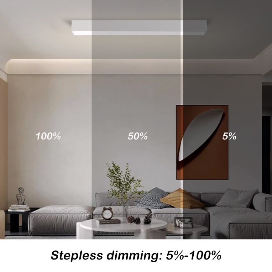 Immax NEO 07258L - LED Stmívatelné stropní svítidlo NEO LITE LUNGO LED/29W/230V 3000-6000K Wi-Fi Tuya bílá + dálkové ovládání