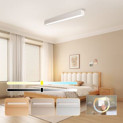 Immax NEO 07258L - LED Stmívatelné stropní svítidlo NEO LITE LUNGO LED/29W/230V 3000-6000K Wi-Fi Tuya bílá + dálkové ovládání