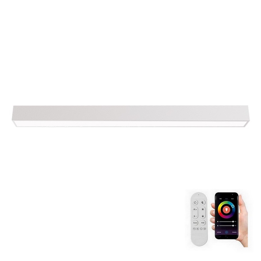 Immax NEO 07259L - LED Stmívatelné stropní svítidlo NEO LITE LUNGO LED/38W/230V 3000-6000K Wi-Fi Tuya bílá + dálkové ovládání