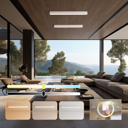 Immax NEO 07259L - LED Stmívatelné stropní svítidlo NEO LITE LUNGO LED/38W/230V 3000-6000K Wi-Fi Tuya bílá + dálkové ovládání