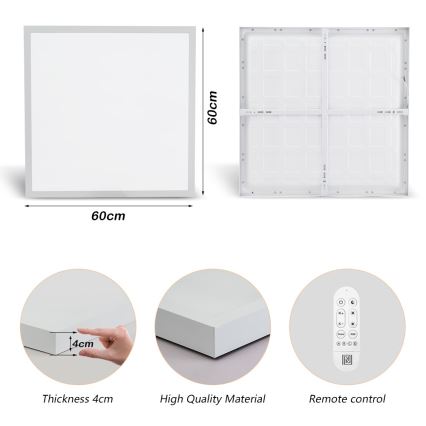 Immax NEO 07277L - LED Stmívatelné koupelnové stropní svítidlo NEO LITE FRAME LED/50W/230V IP44 Wi-Fi Tuya +dálkové ovládání bílá