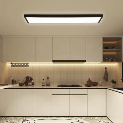 Immax NEO 07278L - LED Stmívatelné koupelnové stropní svítidlo NEO LITE FRAME LED/50W/230V IP44 Wi-Fi Tuya + dálkové ovládání černá