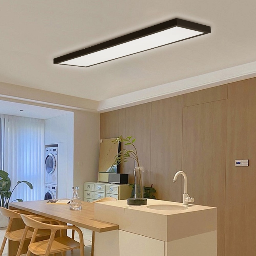 Immax NEO 07278L - LED Stmívatelné koupelnové stropní svítidlo NEO LITE FRAME LED/50W/230V IP44 Wi-Fi Tuya + dálkové ovládání černá