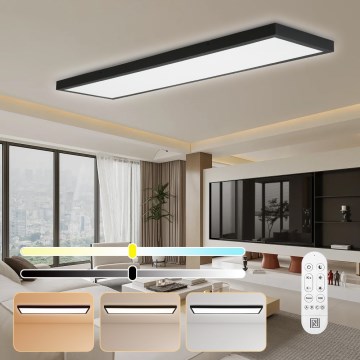 Immax NEO 07278L - LED Stmívatelné koupelnové stropní svítidlo NEO LITE FRAME LED/50W/230V IP44 Wi-Fi Tuya + dálkové ovládání černá