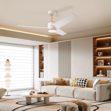 Immax NEO 07281L - LED+CCT Stmívatelný stropní ventilátor BEAUTY LED/18W/230V 3000/4000/6000K Wi-Fi Tuya + dálkové ovládání