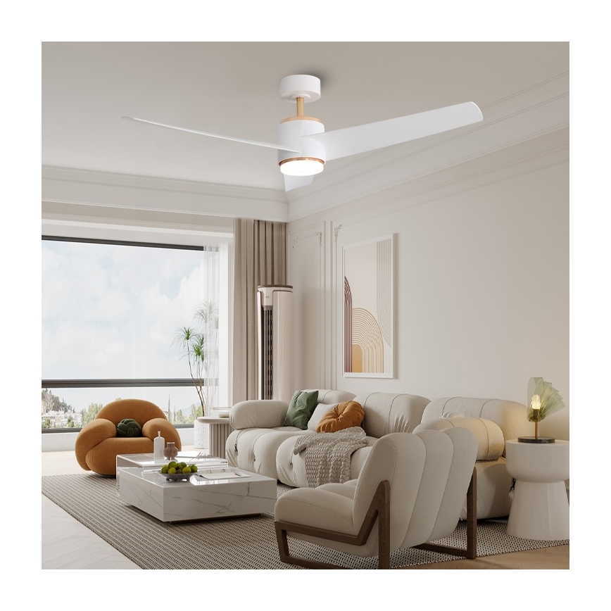 Immax NEO 07281L - LED+CCT Stmívatelný stropní ventilátor BEAUTY LED/18W/230V 3000/4000/6000K Wi-Fi Tuya + dálkové ovládání