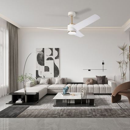 Immax NEO 07281L - LED+CCT Stmívatelný stropní ventilátor BEAUTY LED/18W/230V 3000/4000/6000K Wi-Fi Tuya + dálkové ovládání