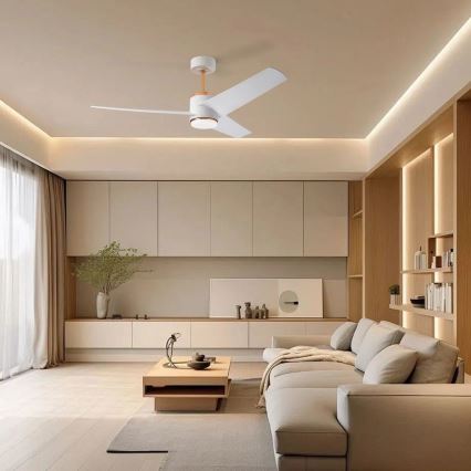 Immax NEO 07281L - LED+CCT Stmívatelný stropní ventilátor BEAUTY LED/18W/230V 3000/4000/6000K Wi-Fi Tuya + dálkové ovládání