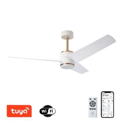 Immax NEO 07281L - LED+CCT Stmívatelný stropní ventilátor BEAUTY LED/18W/230V 3000/4000/6000K Wi-Fi Tuya + dálkové ovládání