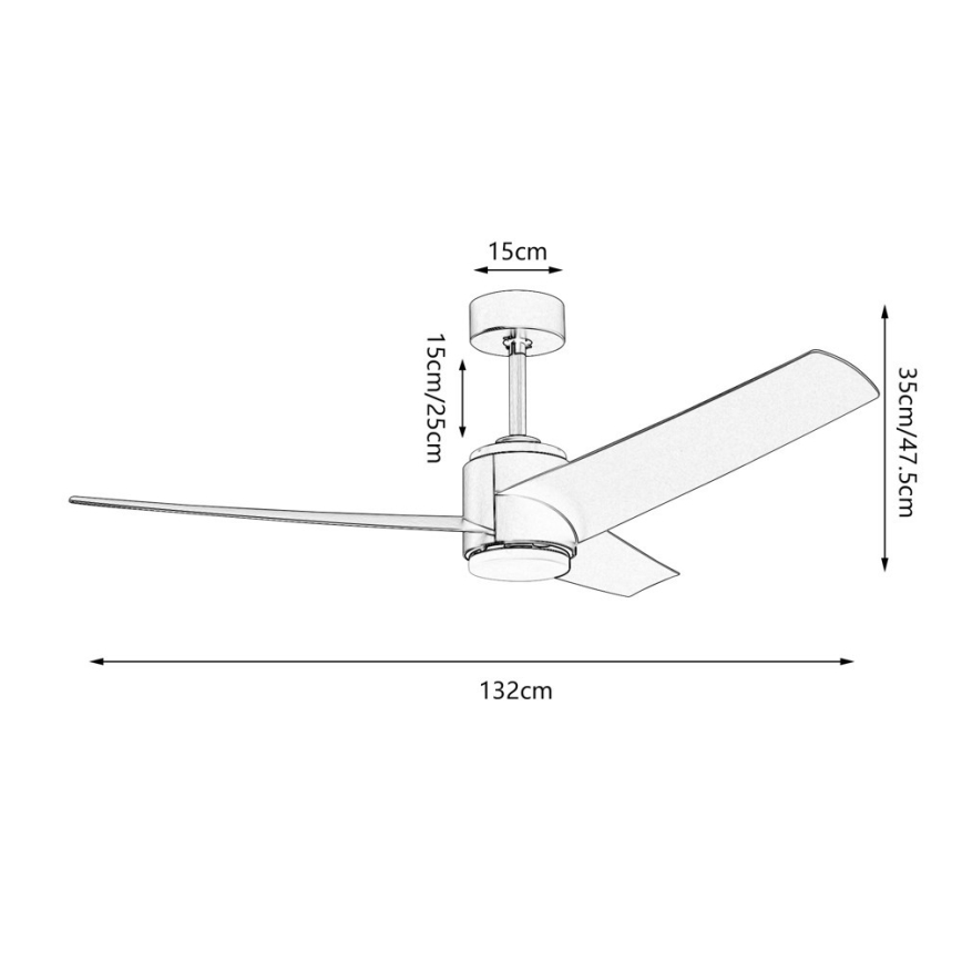 Immax NEO 07281L - LED+CCT Stmívatelný stropní ventilátor BEAUTY LED/18W/230V 3000/4000/6000K Wi-Fi Tuya + dálkové ovládání