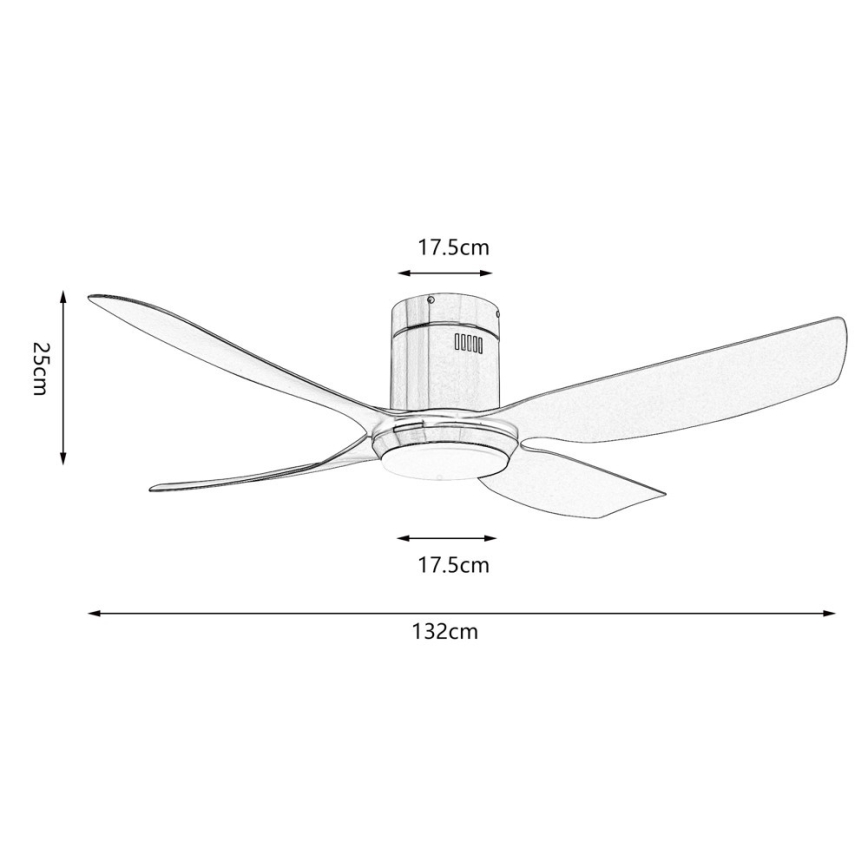Immax NEO 07282L - LED+CCT Stmívatelný stropní ventilátor PURE LED/24W/230V 3000/4000/6000K Wi-Fi Tuya + dálkové ovládání