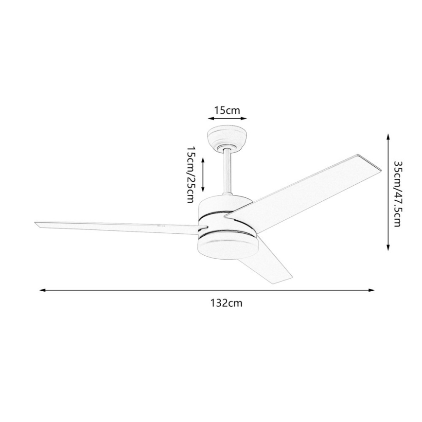 Immax NEO 07285L - LED+CCT Stmívatelný stropní ventilátor VARIABLE LED/24W/230V 3000/4000/6000K Wi-Fi Tuya + dálkové ovládání