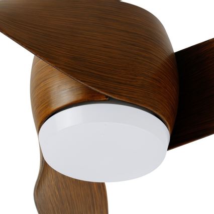 Immax NEO 07286L - LED Stmívatelný stropní ventilátor WAVE LED/18W/230V Wi-Fi Tuya hnědá + dálkové ovládání