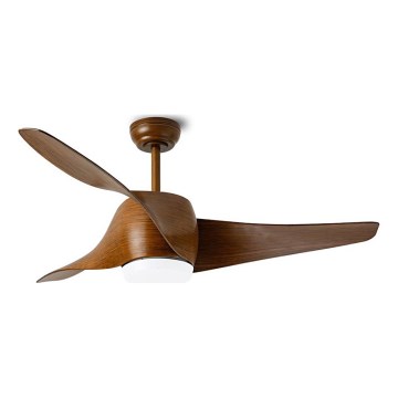 Immax NEO 07286L - LED Stmívatelný stropní ventilátor WAVE LED/18W/230V Wi-Fi Tuya hnědá + dálkové ovládání