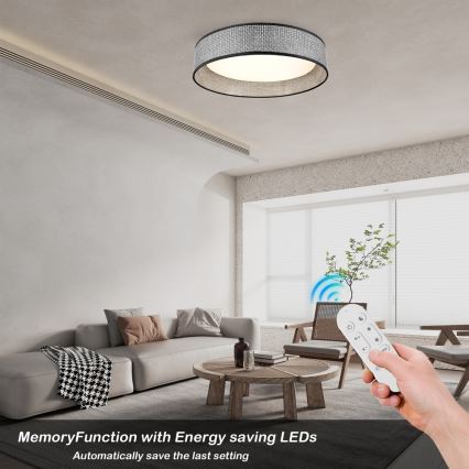 Immax NEO 07287L - LED+CCT Stmívatelné stropní svítidlo LONA LED/36W/230V 3000-6000K Wi-Fi Tuya pr. 45,5 cm+ dálkové ovládání