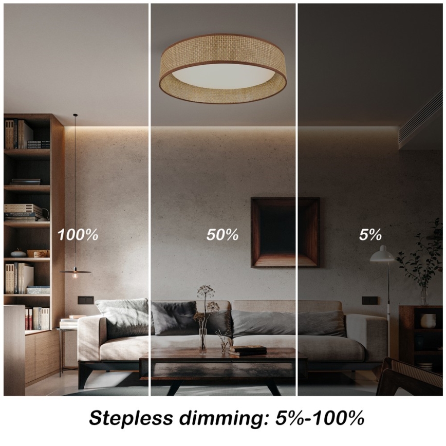 Immax NEO 07288L - LED+CCT Stmívatelné stropní svítidlo LONA LED/36W/230V 3000-6000K Wi-Fi Tuya pr. 45,5 cm + dálkové ovládání