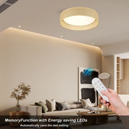 Immax NEO 07289L - LED+CCT Stmívatelné stropní svítidlo LONA LED/36W/230V 3000-6000K Wi-Fi Tuya pr. 45,5 cm + dálkové ovládání