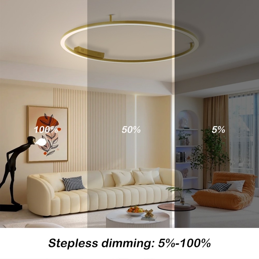 Immax NEO 07290-120G - LED+CCT Stmívatelné stropní svítidlo FINO LED/55W/230V 2700-6500K Tuya pr. 120 cm + dálkové ovládání