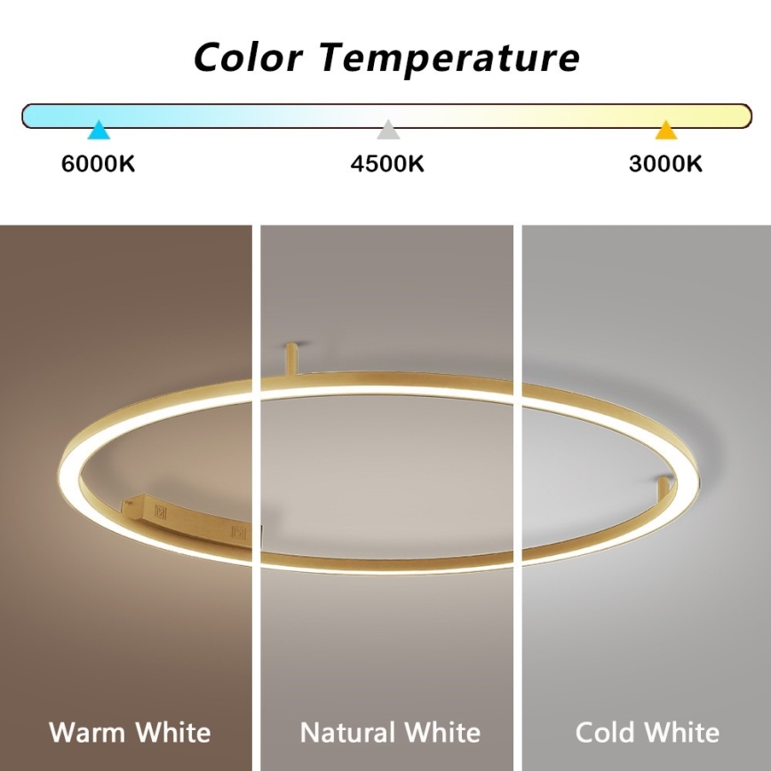 Immax NEO 07290-120G - LED+CCT Stmívatelné stropní svítidlo FINO LED/55W/230V 2700-6500K Tuya pr. 120 cm + dálkové ovládání