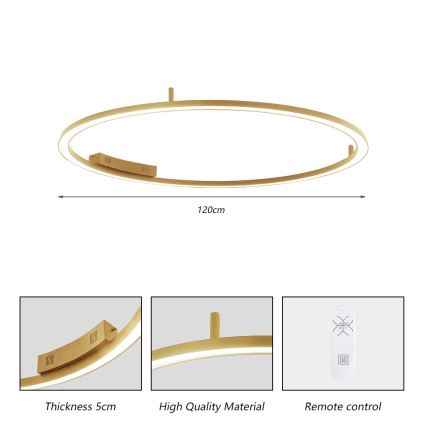Immax NEO 07290-120G - LED+CCT Stmívatelné stropní svítidlo FINO LED/55W/230V 2700-6500K Tuya pr. 120 cm + dálkové ovládání