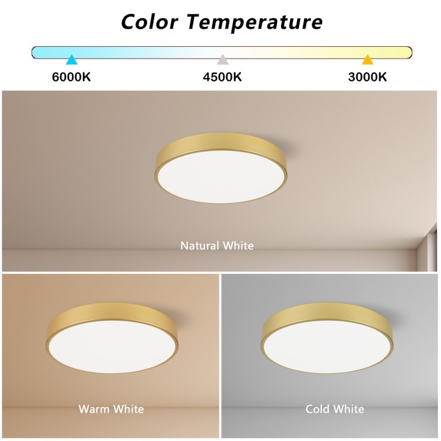 Immax NEO 07292L - LED+CCT Stmívatelné stropní svítidlo SEMPLICI LED/36W/230V 2700-6500K pr. 40 cm + dálkové ovládání