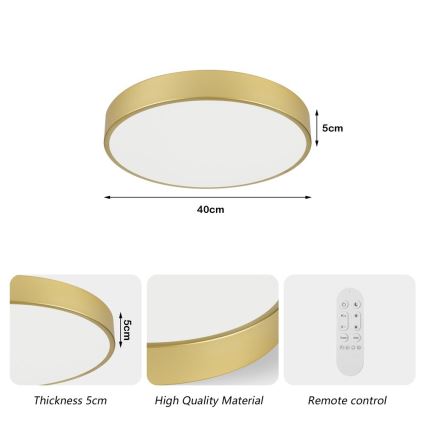 Immax NEO 07292L - LED+CCT Stmívatelné stropní svítidlo SEMPLICI LED/36W/230V 2700-6500K pr. 40 cm + dálkové ovládání