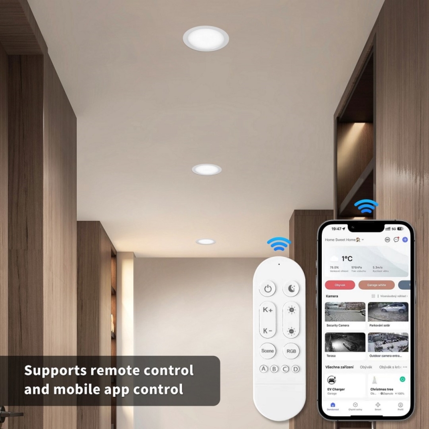 Immax NEO 07294L - LED Stmívatelné podhledové svítidlo DOWN LED/36W/230V Wi-Fi pr. 23 cm bílá